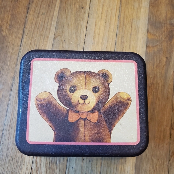 Vintage 1983‎ bristolware chein industries teddy bear metal tin with handles - Picture 5 of 8